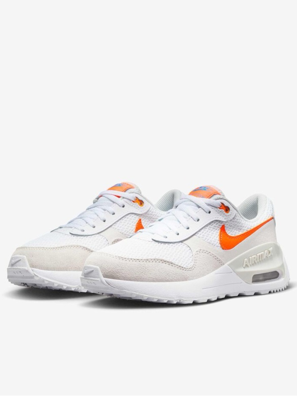 Nike Air Max SYSTM Big Kids' Shoes (DQ0284-114, White/Phantom/Photon Dust/orange